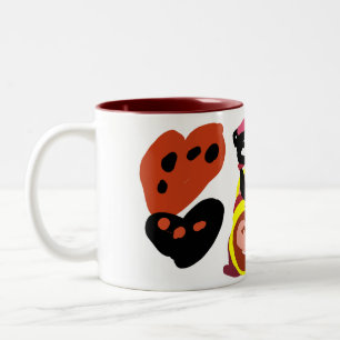 Caneca De Café Em Dois Tons dança de dia dos namorados cream puff