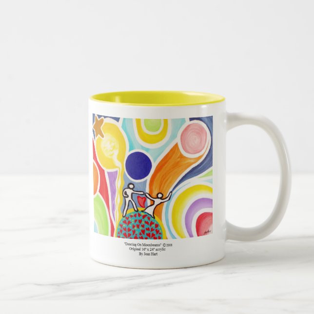 Caneca De Café Em Dois Tons Dança em Moonbeams (Direita)