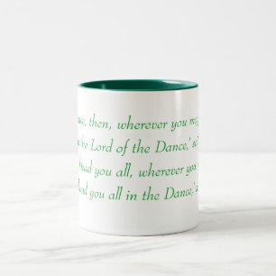 Caneca De Café Em Dois Tons Dança Irlandesa - Coro do Senhor da Dança