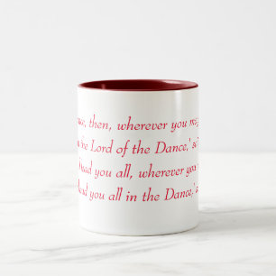 Caneca De Café Em Dois Tons Dança Irlandesa - Coro do Senhor da Dança
