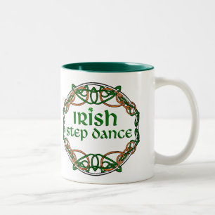 Caneca De Café Em Dois Tons Dança Tradicional Irlandesa