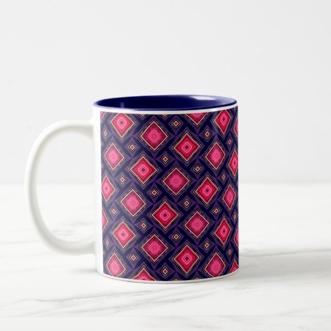 Caneca De Café Em Dois Tons Dançando Diamante  (Esquerda)