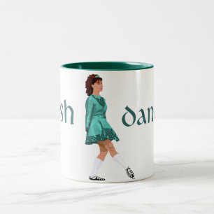 Caneca De Café Em Dois Tons Dançarino de Step Irlandês - Sapato Macio - Turque