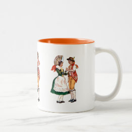 Caneca De Café Em Dois Tons Dançarinos suíços