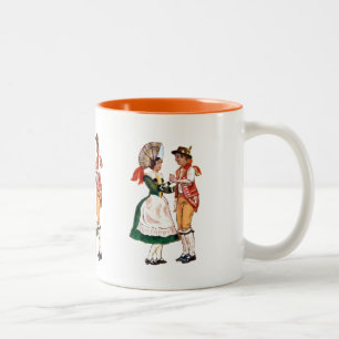 Caneca De Café Em Dois Tons Dançarinos suíços