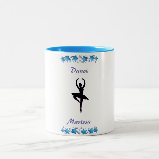 Caneca De Café Em Dois Tons Dance Ballerina Stars Mug (Centro)