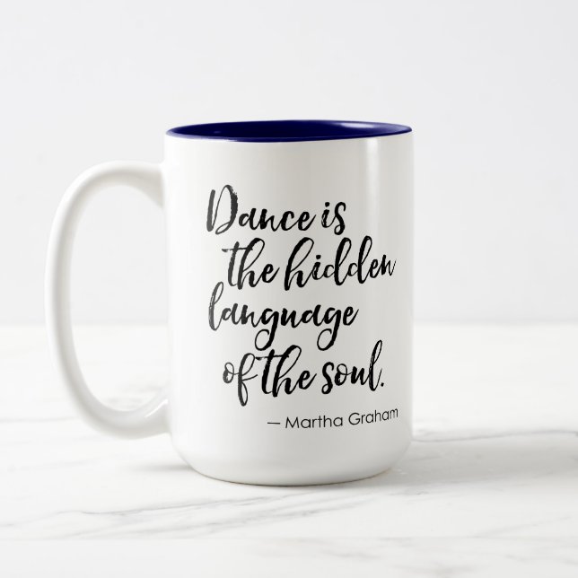 Caneca De Café Em Dois Tons Dance Cote Mug - Dance é o idioma oculto (Esquerda)