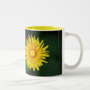 Caneca De Café Em Dois Tons Dandelion Com Anne Bradstreet Cita Cama Cerâmica