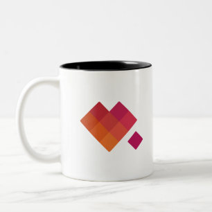 Caneca De Café Em Dois Tons Dando o que podemos Logomark