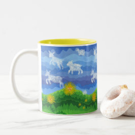 Caneca De Café Em Dois Tons Dandy Lions e Lambs