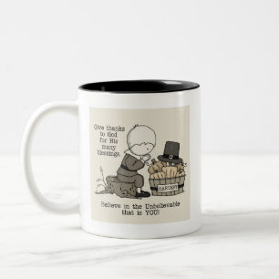 Caneca De Café Em Dois Tons Dar Obrigados