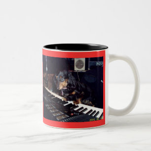 CANECA DE CAFÉ EM DOIS TONS DASCHUND CAFFEE MUGS - LIBERTY DOG STORE