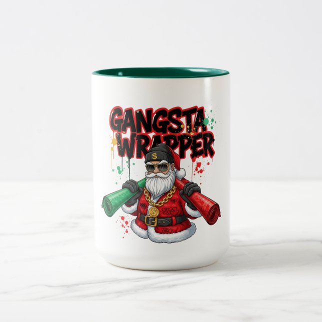 Caneca De Café Em Dois Tons Dashing Through the Dough Christmas (Centro)