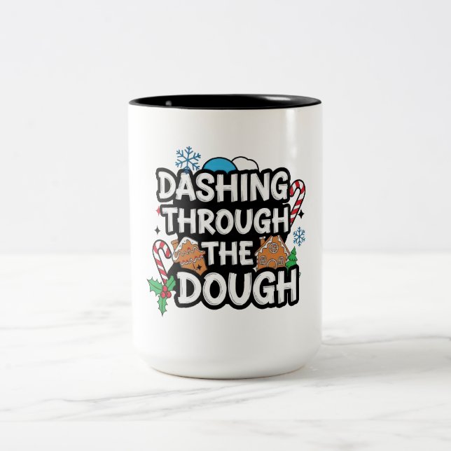 Caneca De Café Em Dois Tons Dashing Through the Dough Natal (Centro)