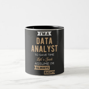 Caneca De Café Em Dois Tons Data Analyst