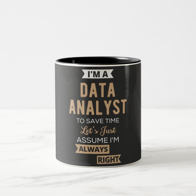 Caneca De Café Em Dois Tons Data Analyst (Centro)