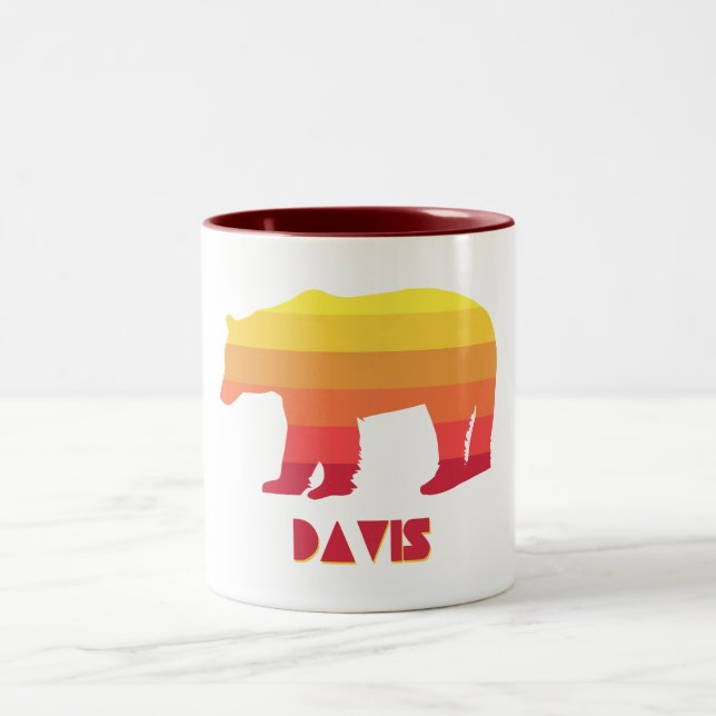 Caneca De Café Em Dois Tons Davis West Virginia Rainbow Bear (Centro)