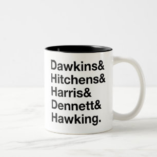 Caneca De Café Em Dois Tons Dawkins&Hitchens&Harris&Dennett&Hawking - ciência