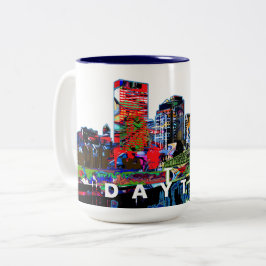 Caneca De Café Em Dois Tons Dayton, Ohio em grafite