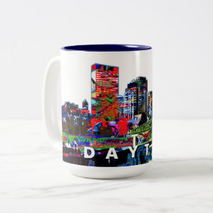 Caneca De Café Em Dois Tons Dayton, Ohio em grafite