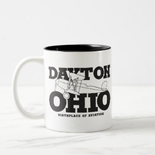 Caneca De Café Em Dois Tons Dayton Ohio - o lugar de nascimento da aviação