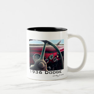 Caneca De Café Em Dois Tons De "© 2010 S.J. 1936 Dodge"