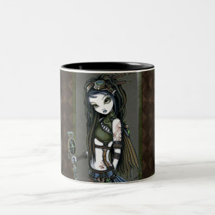 Caneca De Café Em Dois Tons De "caneca da fada do Aviatrix de Steampunk da