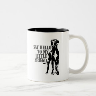 Caneca De Café Em Dois Tons dê cumprimentos ao meu pequeno amigo
