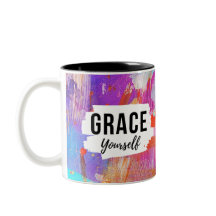 Dê Graça a Si Mesma Tumbler Abstrato Inspirador Ro
