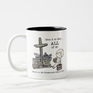Caneca De Café Em Dois Tons Dê tudo a Deus