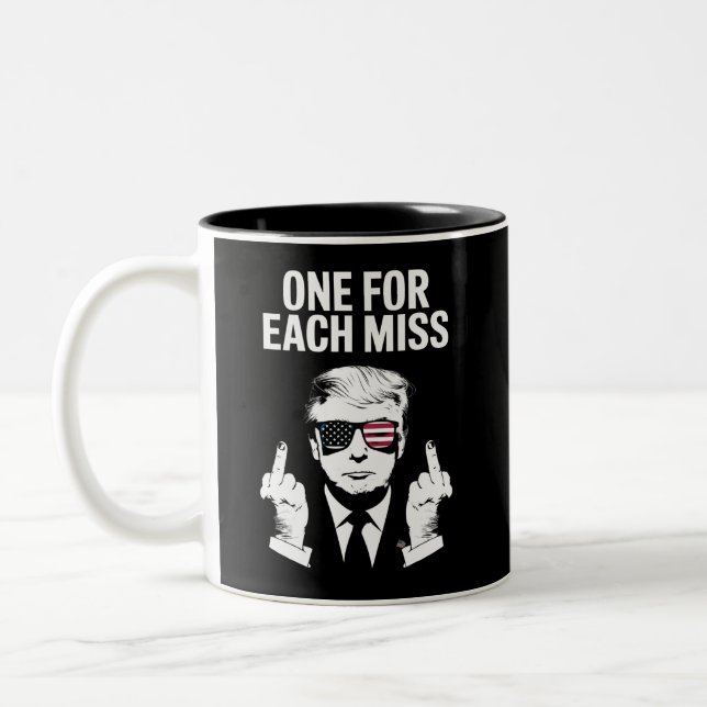 Caneca De Café Em Dois Tons Dê um Trump para cada erro (Esquerda)