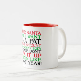 Caneca De Café Em Dois Tons Dear Santa