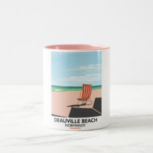Caneca De Café Em Dois Tons Deauville Beach France poster.
