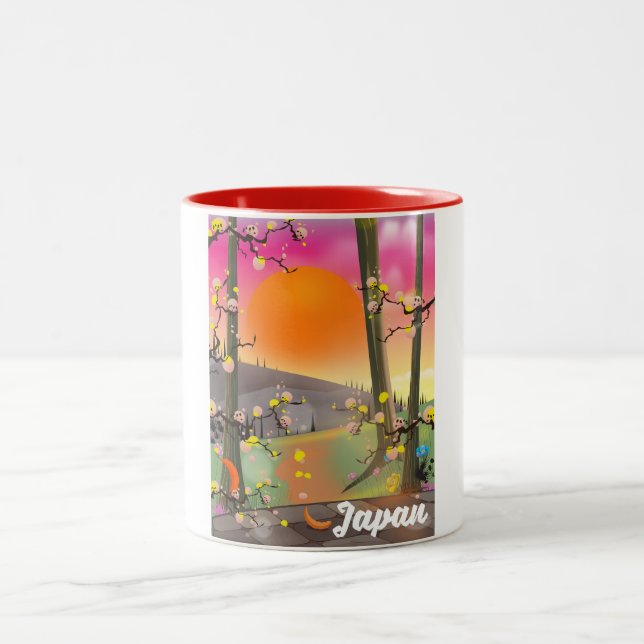 Caneca De Café Em Dois Tons Deauville Beach France poster. (Centro)