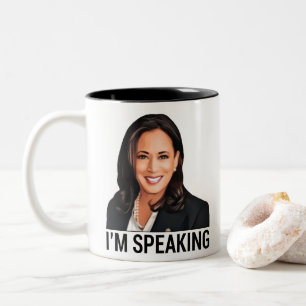 Caneca De Café Em Dois Tons Debate de Kamala Harris
