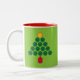 Caneca De Café Em Dois Tons Deck the Halls with Pickleball