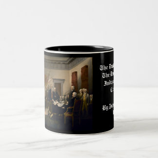 Caneca De Café Em Dois Tons Declaração de independência apresentada ao