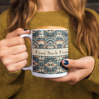 Caneca De Café Em Dois Tons Deco de Arte Escandinávia personalizável