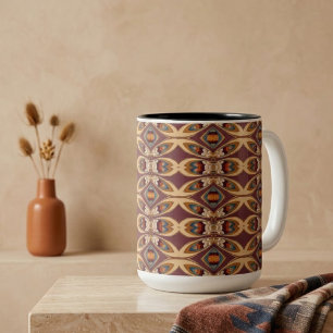 Caneca De Café Em Dois Tons Deco Sudoeste Real