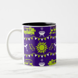 Caneca De Café Em Dois Tons Decoração de acampamento de Caravana