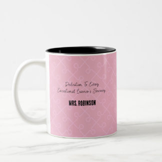 Caneca De Café Em Dois Tons Dedicação a Cada Jornada de Aprendiz Excepcional