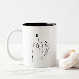 Caneca De Café Em Dois Tons Dedo com Anel de Noivado Personalizado Sra. Recém-