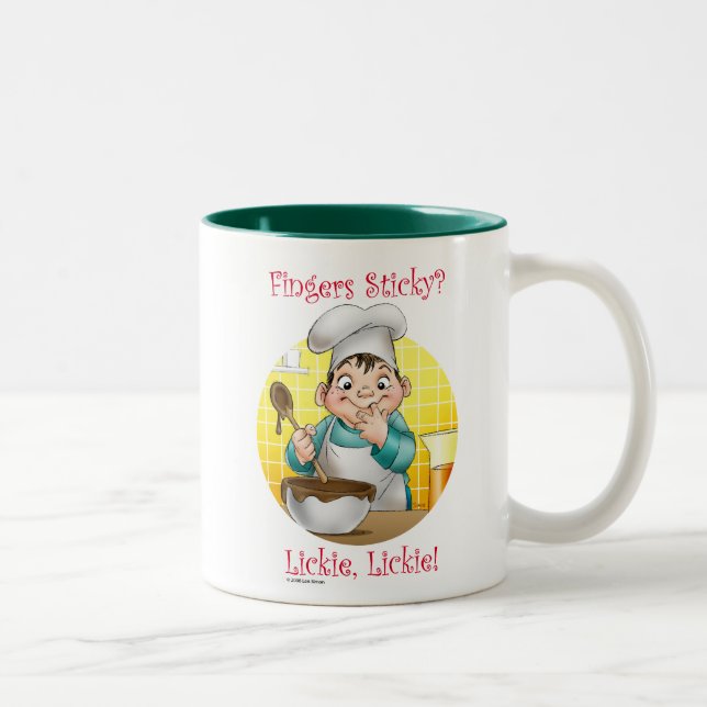 Caneca De Café Em Dois Tons dedos pegajosos? (Direita)