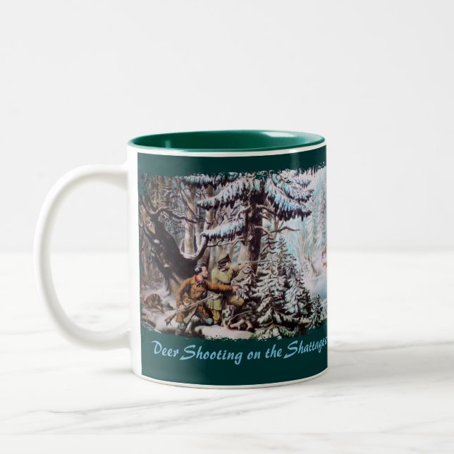 Caneca De Café Em Dois Tons Deer Hunting Coffee Mug (Esquerda)