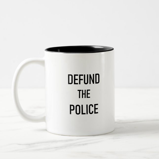 Caneca De Café Em Dois Tons Defenda a Polícia (Esquerda)