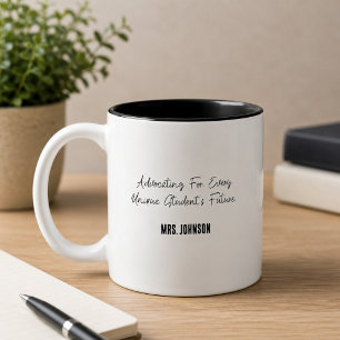 Caneca De Café Em Dois Tons Defendendo o Futuro de Cada Aluno Único