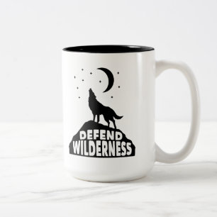 Caneca De Café Em Dois Tons Defender Wilderness Wolf Moon
