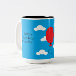 Caneca De Café Em Dois Tons Deficiência e confiança: Azul