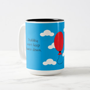 Caneca De Café Em Dois Tons Deficiência e confiança: Azul