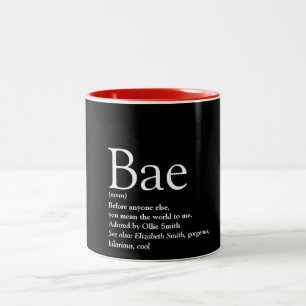 Caneca De Café Em Dois Tons Definição de Bae Namorado Namorada Esposa Marido
